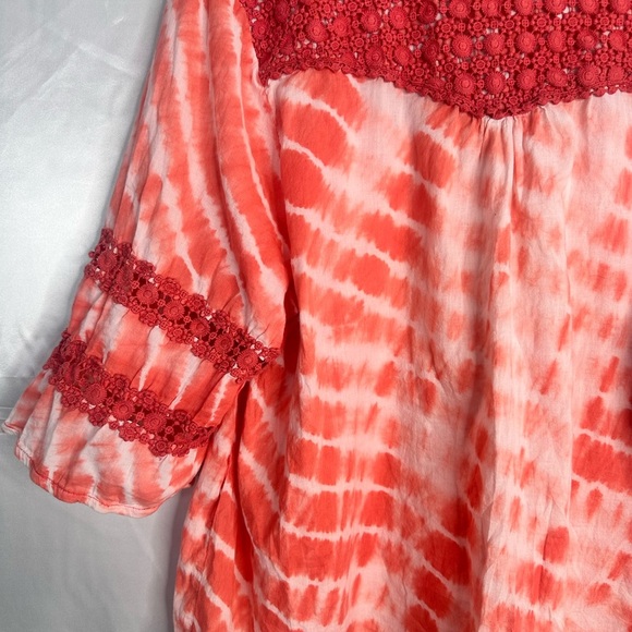 Liz & Me Two Textured with crochet accent 3/4 sleeve size 3X - Picture 7 of 8